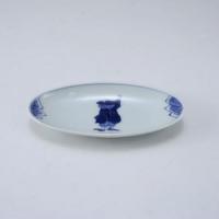カール紅毛人ミニレモン皿　青花　有田焼