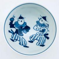 オランダ万才　3.5寸丸飯碗　青花　有田焼