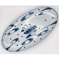 大航海小判パーティートレイ 　青花　有田焼