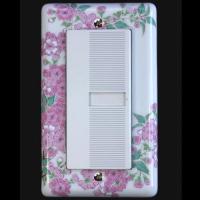 有田焼スイッチカバー(スイッチプレート)　ワイド21　染錦桜絵
