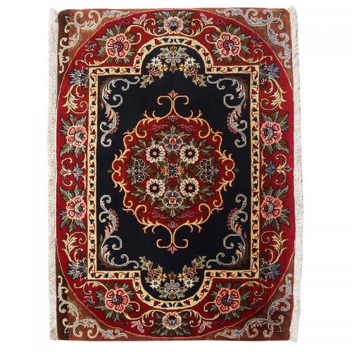 ペルシャ絨毯　カシャン産　オールド　約96×68cm　M83903　手織り絨毯