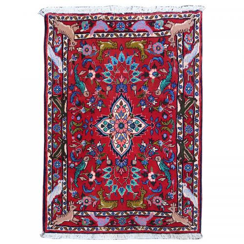 ペルシャ絨毯　サルーク産　オールド　約90×75cm　M290274　手織り絨毯