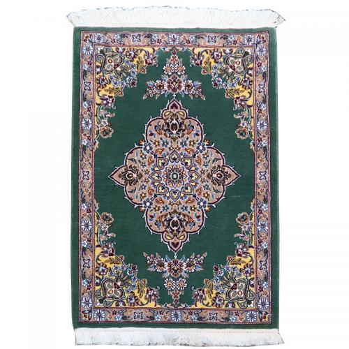 ペルシャ絨毯　ナイン産　約89×62cm　M271771　手織り絨毯