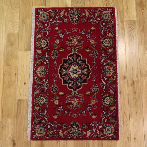 ペルシャ絨毯　カシャン産　オールド　約90×56cm