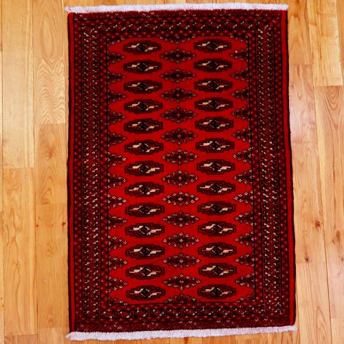 ペルシャ絨毯　トルクメン　オールド　約93×64cm