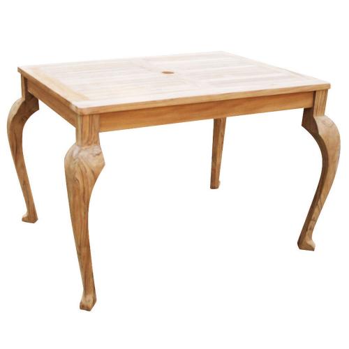 180cm幅チーク長方形型ガーデンテーブル(猫足)　ガーデン家具　【送料無料】
