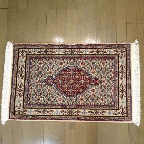 ペルシャ絨毯　ムード産　約90×59cm