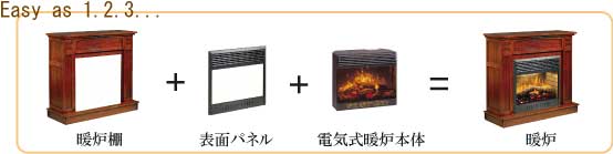 暖炉の組立方法-2