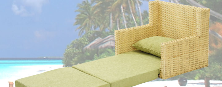 籐ソファーベッド