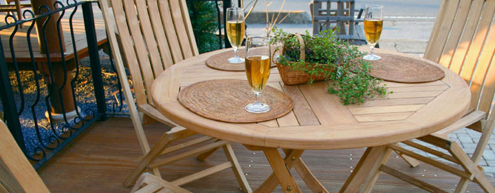 折畳式チーク家具