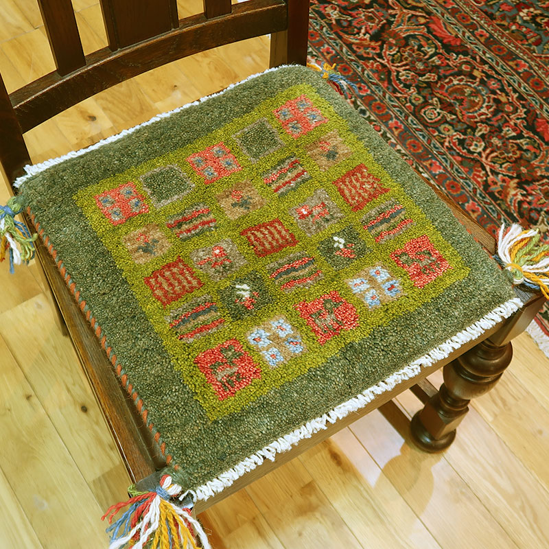 ペルシャ絨毯ギャッベ　AB-PT29958　座布団サイズ