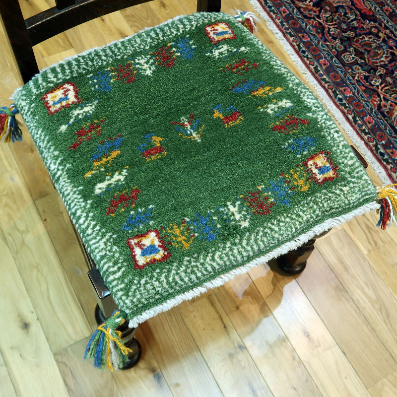 ペルシャ絨毯ギャッベ　AB-AJ4451　座布団サイズ