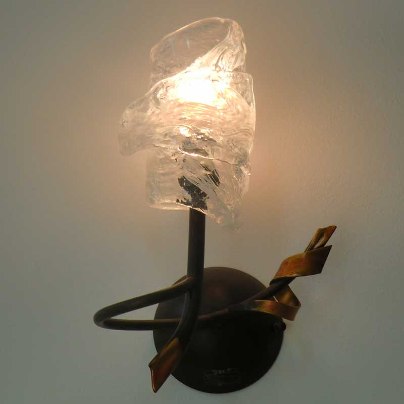 ロールケーキ型ベネチアンガラス1灯ブラケット照明　イタリア製