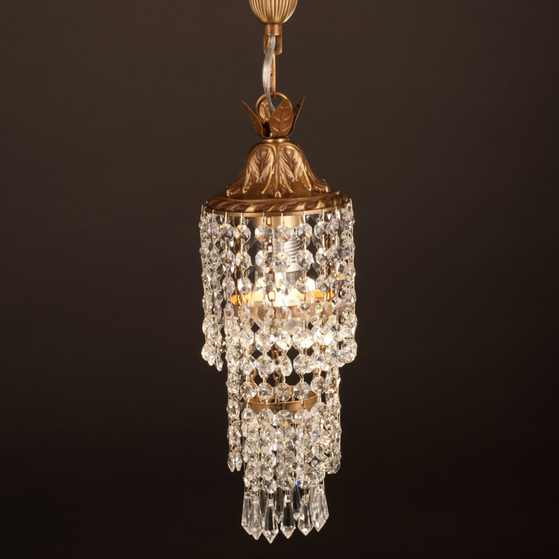 トルコ製の豪華3段ビーズ1灯ペンダント