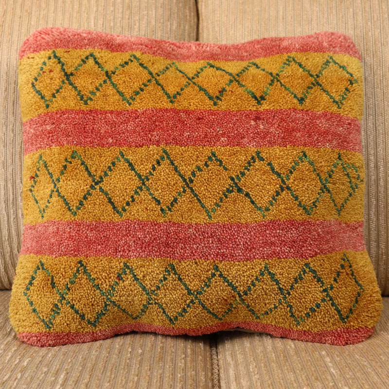 ペルシャヤラメギャッベのおしゃれなクッションカバー　#287290　約40×40cm　SALE