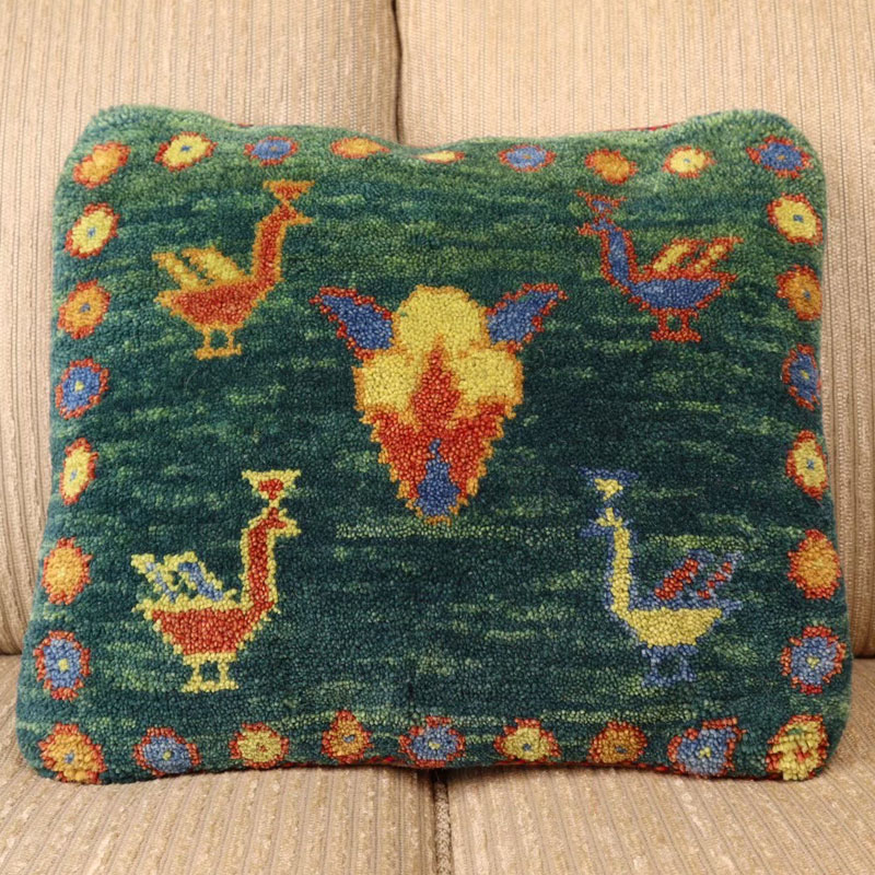 ペルシャヤラメギャッベのおしゃれなクッションカバー　#287286　約43×38cm　SALE