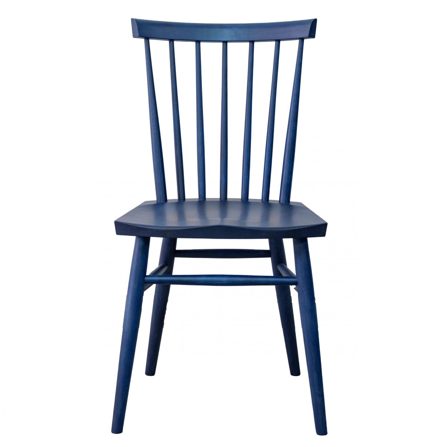 カバ材使用のウィンザーチェア(ネイビー色)　北海シリーズ