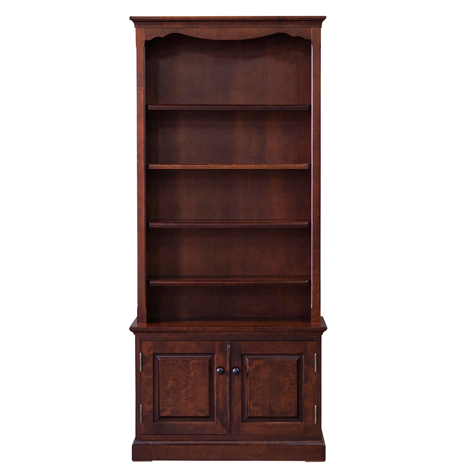 カバ材使用の80cm幅オープン書棚　北海シリーズ