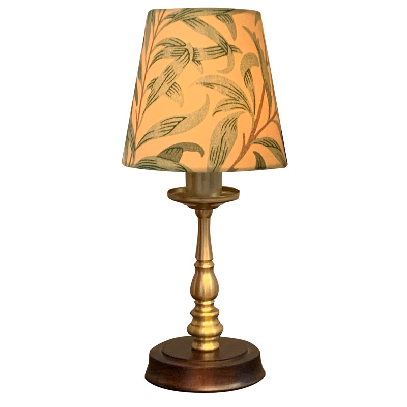 ウィリアムモリスのWillow bough(ウイロボウ)デザイン生地を使用したミニテーブルランプ