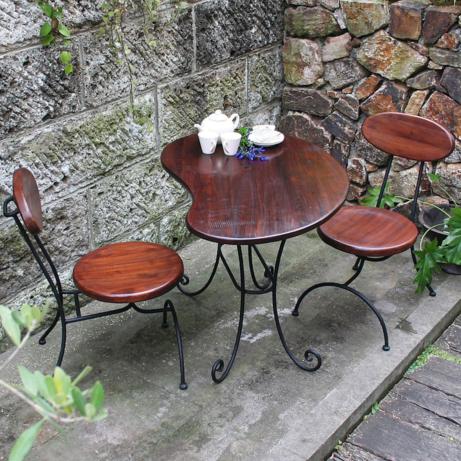 ムーンチェア&マンゴーテーブル3点セット　JB-3420534211