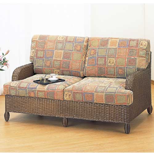 ソファー(二人掛け)　IMEDS-Y112B　ラタン・籐家具