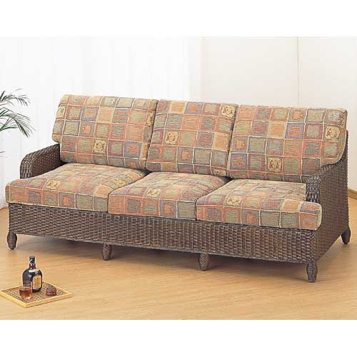 ソファー(三人掛け)　IMEDS-Y113B　ラタン・籐家具