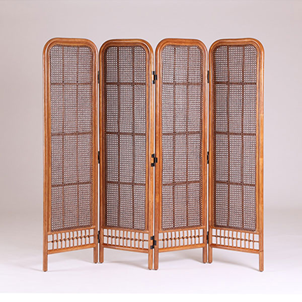 高級ラタン4連スクリ-ン　KAZA-0414　ラタン・籐家具
