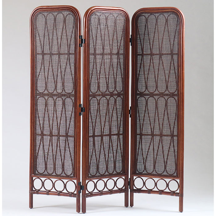 高級ラタン3連スクリ-ン　サントリナ　ラタン・籐家具