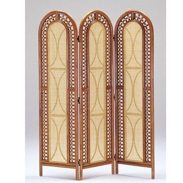 高級ラタン3連スクリ-ン　カラマス　ラタン・籐家具