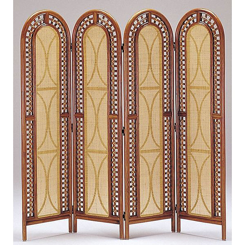 高級ラタン4連スクリ-ン　カラマス　ラタン・籐家具