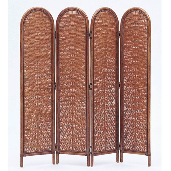 高級ラタン4連スクリ-ン　アレカ　ラタン・籐家具