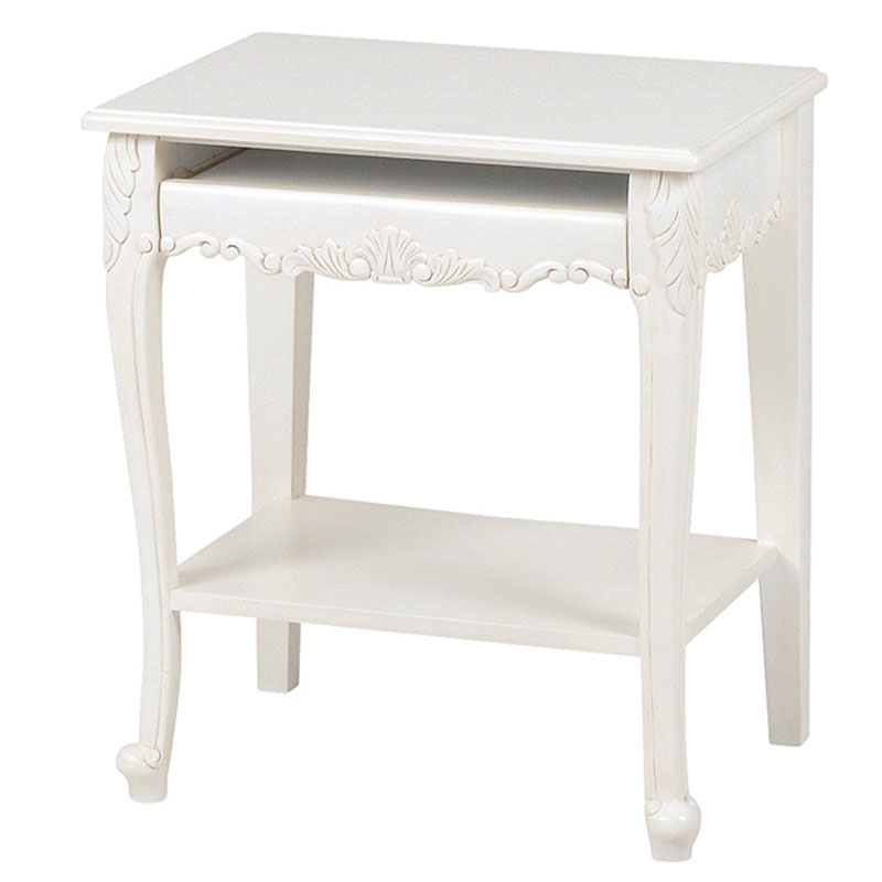 ヴィオレッタシリーズ　パソコンテーブル(アンティークホワイト)