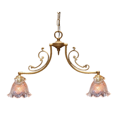 エレガントなデザインの2灯シャンデリア照明　【送料無料】