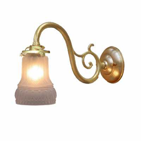 ゴールド色で唐草デザインのウォールランプ(屋内用)　【送料無料】