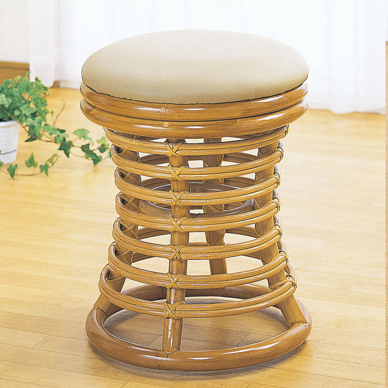 籐スツール　IMEDR-S25AW　ラタン・籐家具