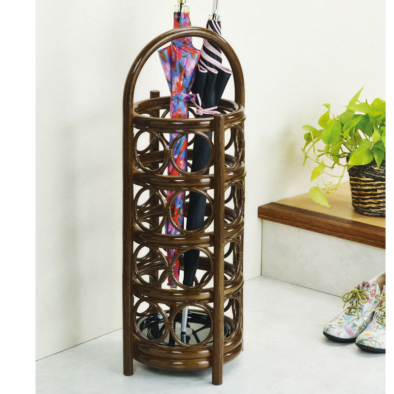 とてもおしゃれでスリムなラタン傘立#293　ラタン・籐家具