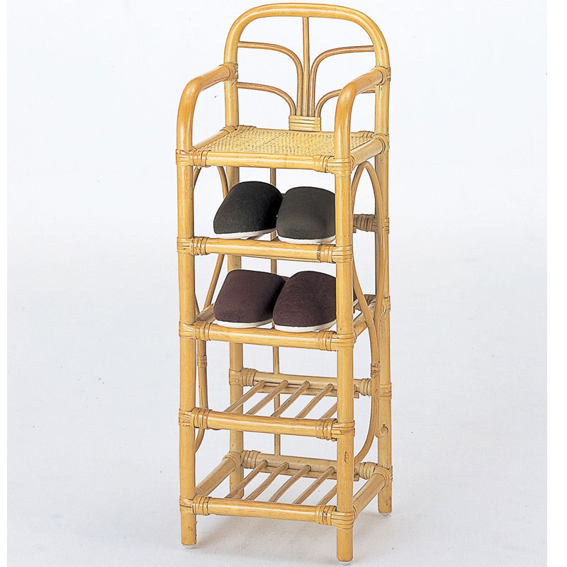 ナチュラルでシンプルな籐スリッパラック#215　ラタン・籐家具