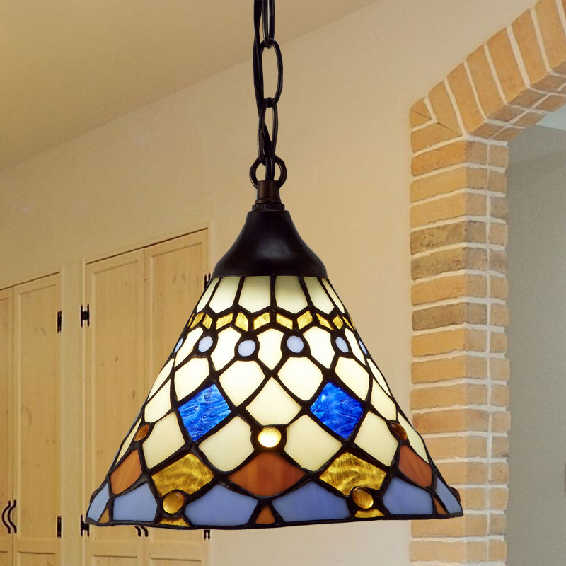 ステンドグラスペンダントランプ　　パトリシア　 【送料無料】