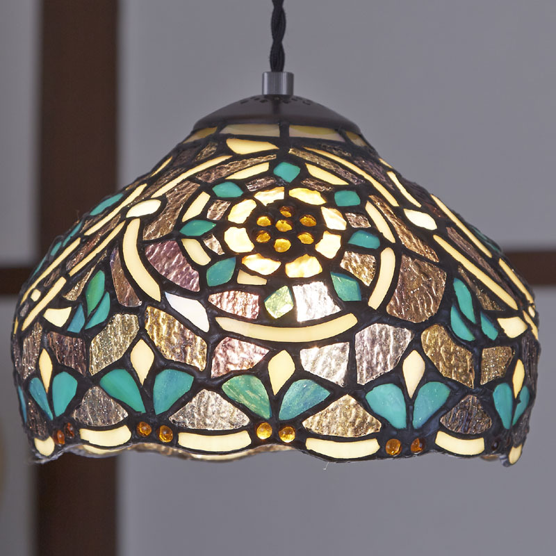 ステンドグラスペンダントランプ　　ライラ/P　 【送料無料】