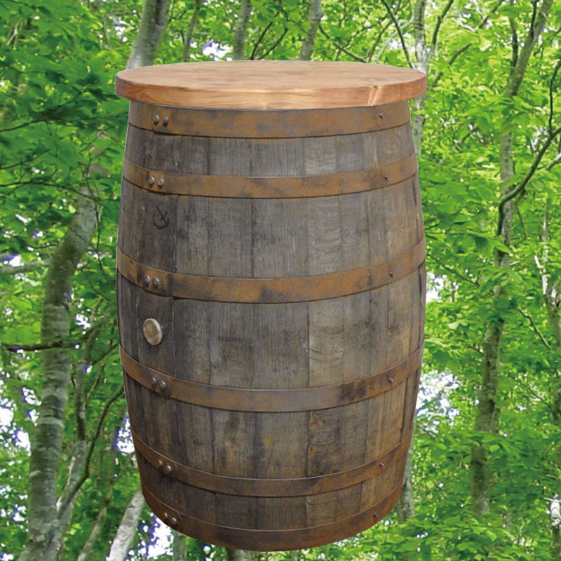 60cm丸バレルテーブル600　バレルクラフト　無塗装　ウイスキー樽物語