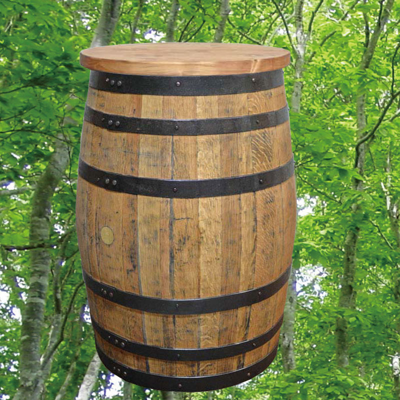 60cm丸バレルテーブル600　バレルクラフト　ナチュラル色　ウイスキー樽物語
