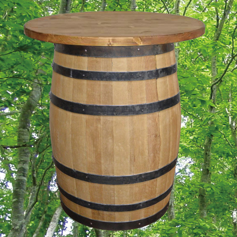 80cm丸バレルテーブル800　バレルクラフト　新樽風仕上げ　ウイスキー樽物語