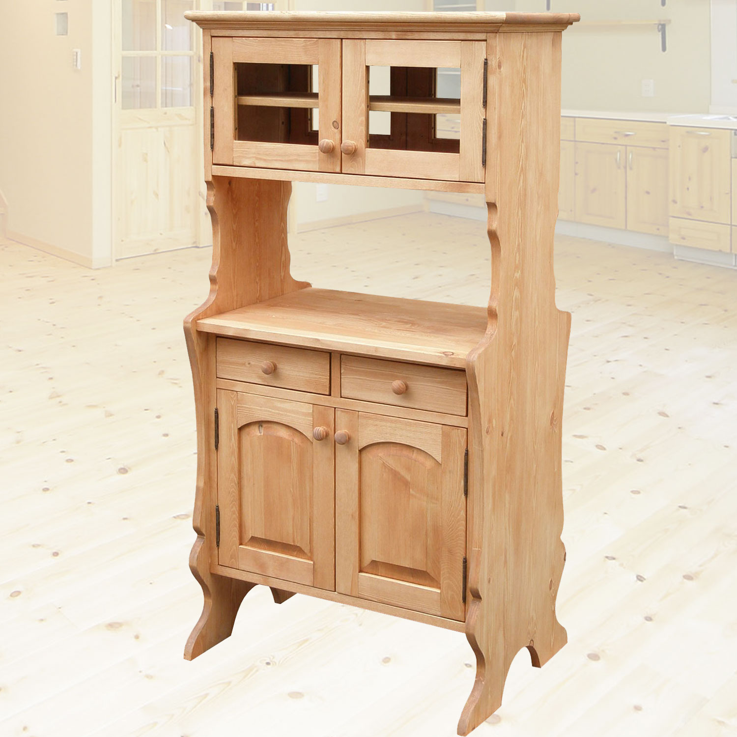 パイン両面ハッチ(カップボード)　 ナチュラルカントリーシリーズ