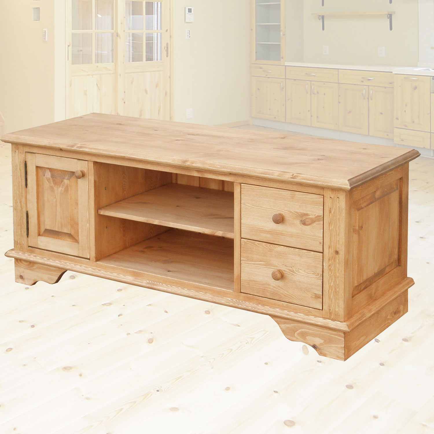 パインテレビボード120　 ナチュラルカントリーシリーズ