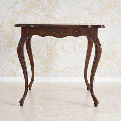 猫脚のエレガントなデザインの80cm角ダイニングテーブル　パレルモシリーズ　送料無料