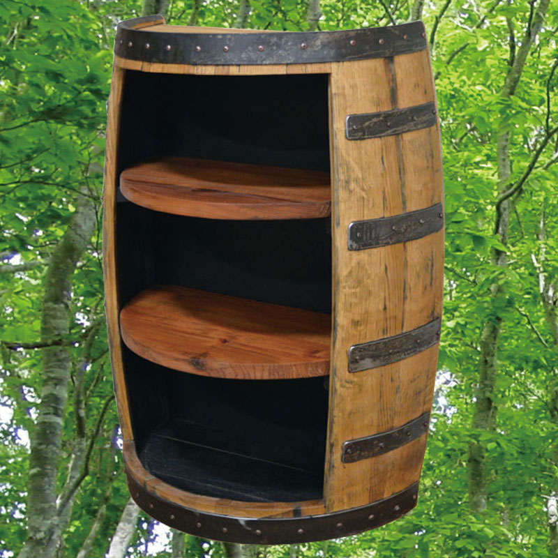 バレルクラフト1/2オープンラック壁付け2段　ウイスキー樽物語