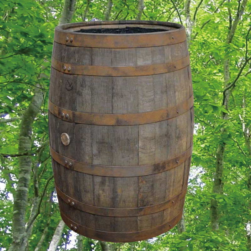 ウイスキー樽1本プランター 無塗装　ガーデニング用品　ウイスキー樽物語 開梱設置サービスパック