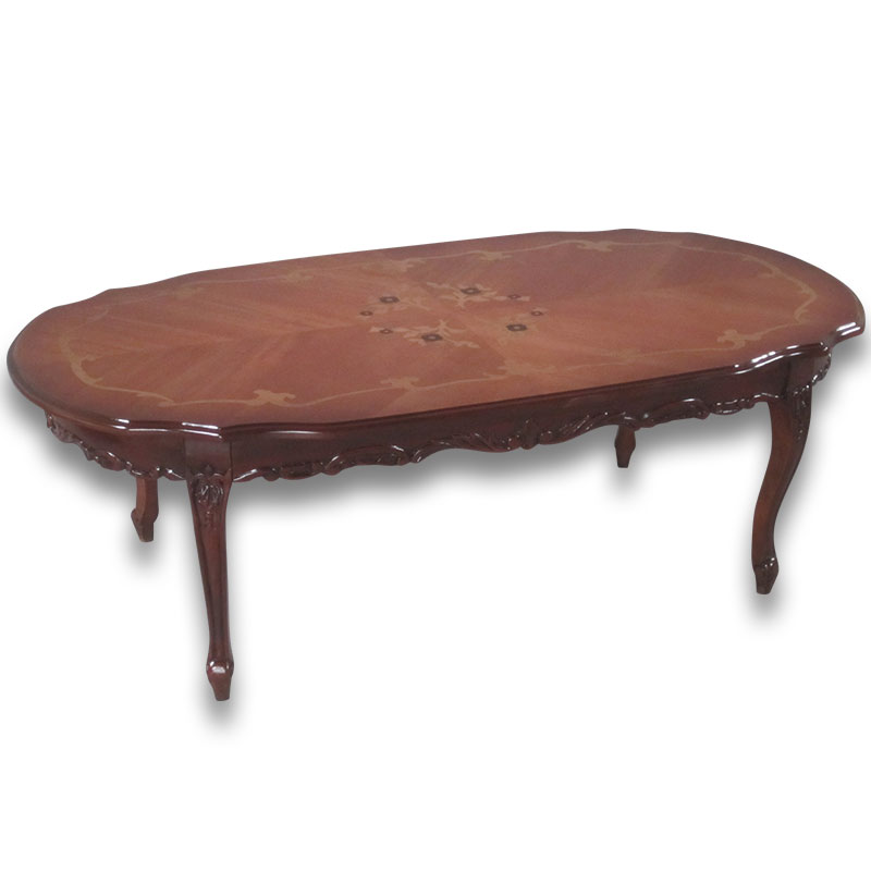 象嵌入りのおしゃれな猫脚ソファーテーブル　クラシック　シャルルロワコレクション　輸入家具