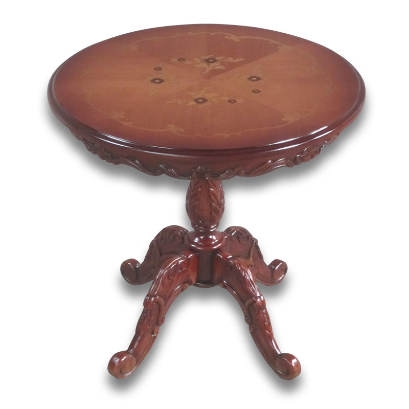 象嵌入りのおしゃれなティーテーブル　シャルルロワコレクション　輸入家具