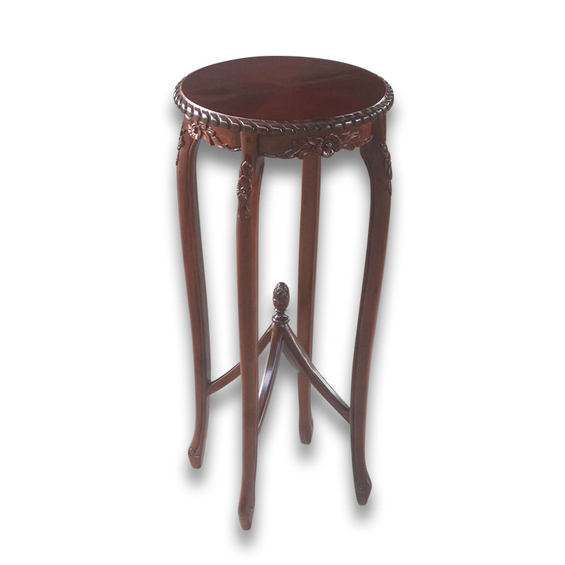 曲線美のあるガブリオールレッグの花台　シャルルロワコレクション　輸入家具